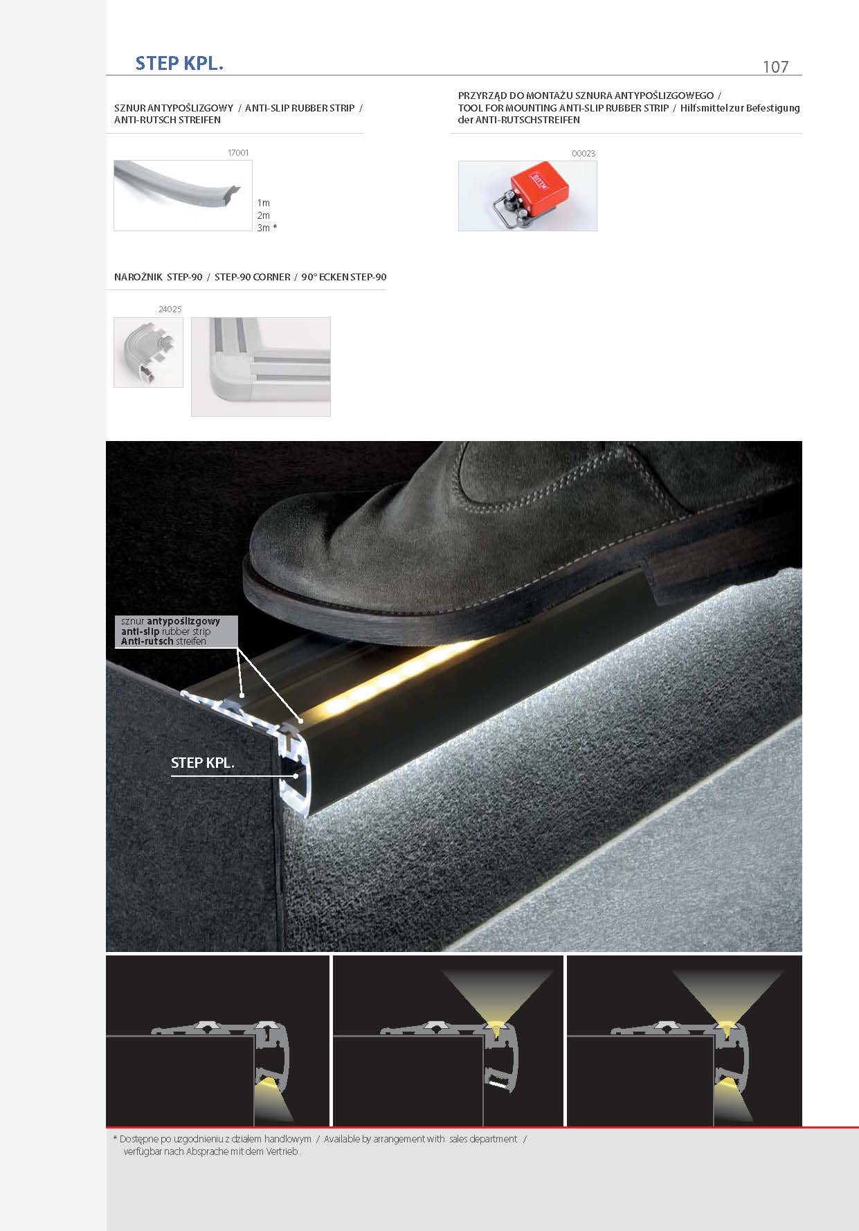 profil step, profil schodowy, profil schodowy led, led profiles for stairs, stairs profile, treppen profile, led treppen profile